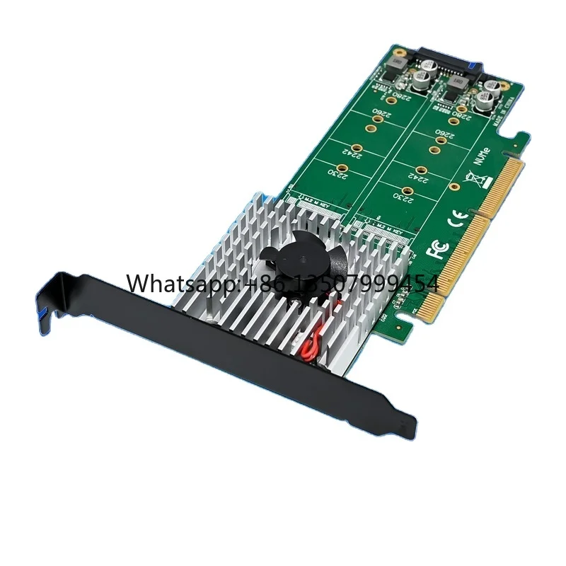 PCIe X8x16 ASM2812 Dual-port M.2 NVMe SSD Internal Stock Storage Expansion Card Model SE-M2A2812A-2MK
PCIe X8x16 ASM2812 Dual-port M.2 NVMe SSD Internal Stock Storage Expansion Card Model SE-M2A2812A-2MK