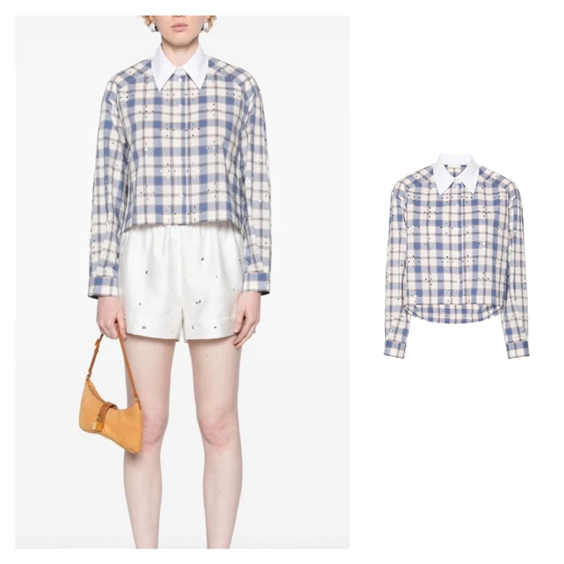 Classic Plaid Diamond Short Collar Shirt Straight Cut Pure Cotton Long Sleeve Button Closure Women's Fashion Autumn Commute
Classic Plaid Diamond Short Collar Shirt Straight Cut Pure Cotton Long Sleeve Button Closure Women's Fashion Autumn Commute