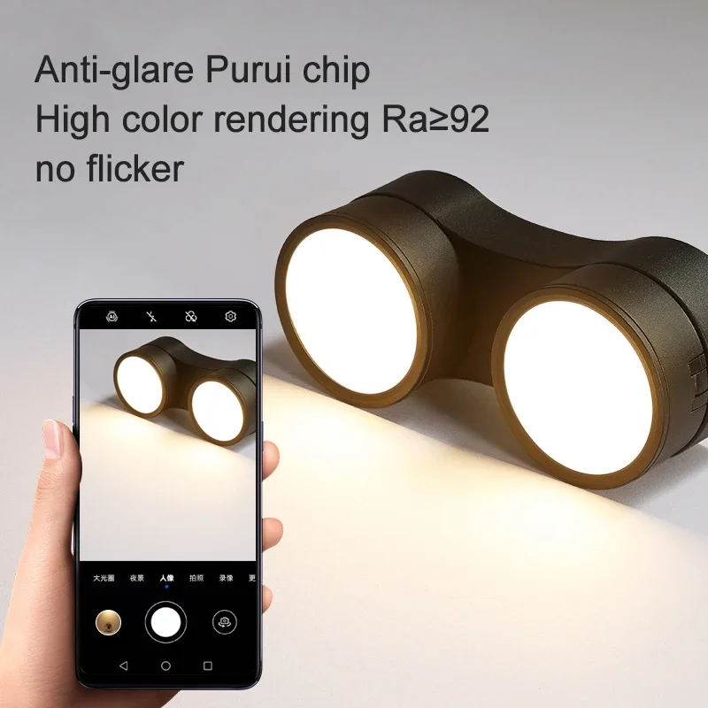 Foldable LED Downlight SMD COB Spotlight Surface Mounted Ceiling Light Dimmable 7W 15W 30W Anti-glare 1-2 head For Home Bedroom
Foldable LED Downlight SMD COB Spotlight Surface Mounted Ceiling Light Dimmable 7W 15W 30W Anti-glare 1-2 head For Home Bedroom