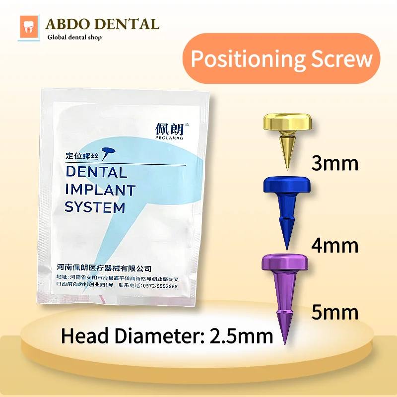 GBR Bone Augment Dental Implant Titanium Tack Universal Membrane Fixing Screw Perlong Positioning Tent Screw Titanium Mesh
GBR Bone Augment Dental Implant Titanium Tack Universal Membrane Fixing Screw Perlong Positioning Tent Screw Titanium Mesh