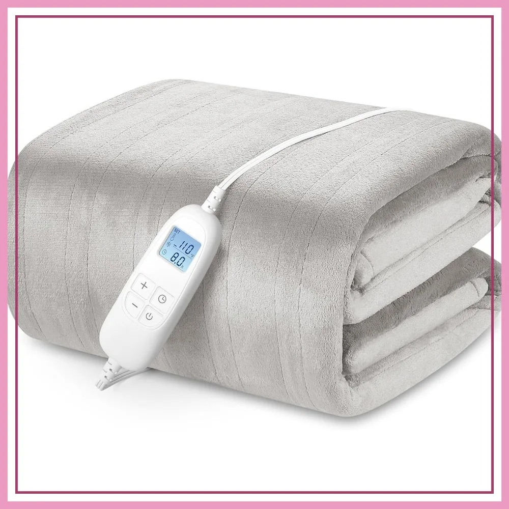 Electric Heated Blanket Queen Size 84x90, 6 Heat Levels & 8H Auto Off, Ultra Soft Flannel, Machine Washable, Warm Gray
Electric Heated Blanket Queen Size 84x90, 6 Heat Levels & 8H Auto Off, Ultra Soft Flannel, Machine Washable, Warm Gray