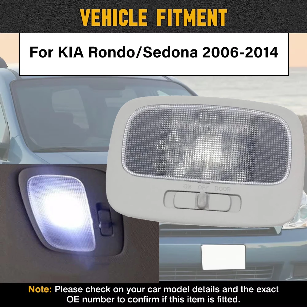Car Roof Reading Dome Light Interior Overhead Lamp For KIA Rondo/Sedona 2006 2007 2008 2009 2010 2011 2012-2014 92870-4D500QW
Car Roof Reading Dome Light Interior Overhead Lamp For KIA Rondo/Sedona 2006 2007 2008 2009 2010 2011 2012-2014 92870-4D500QW