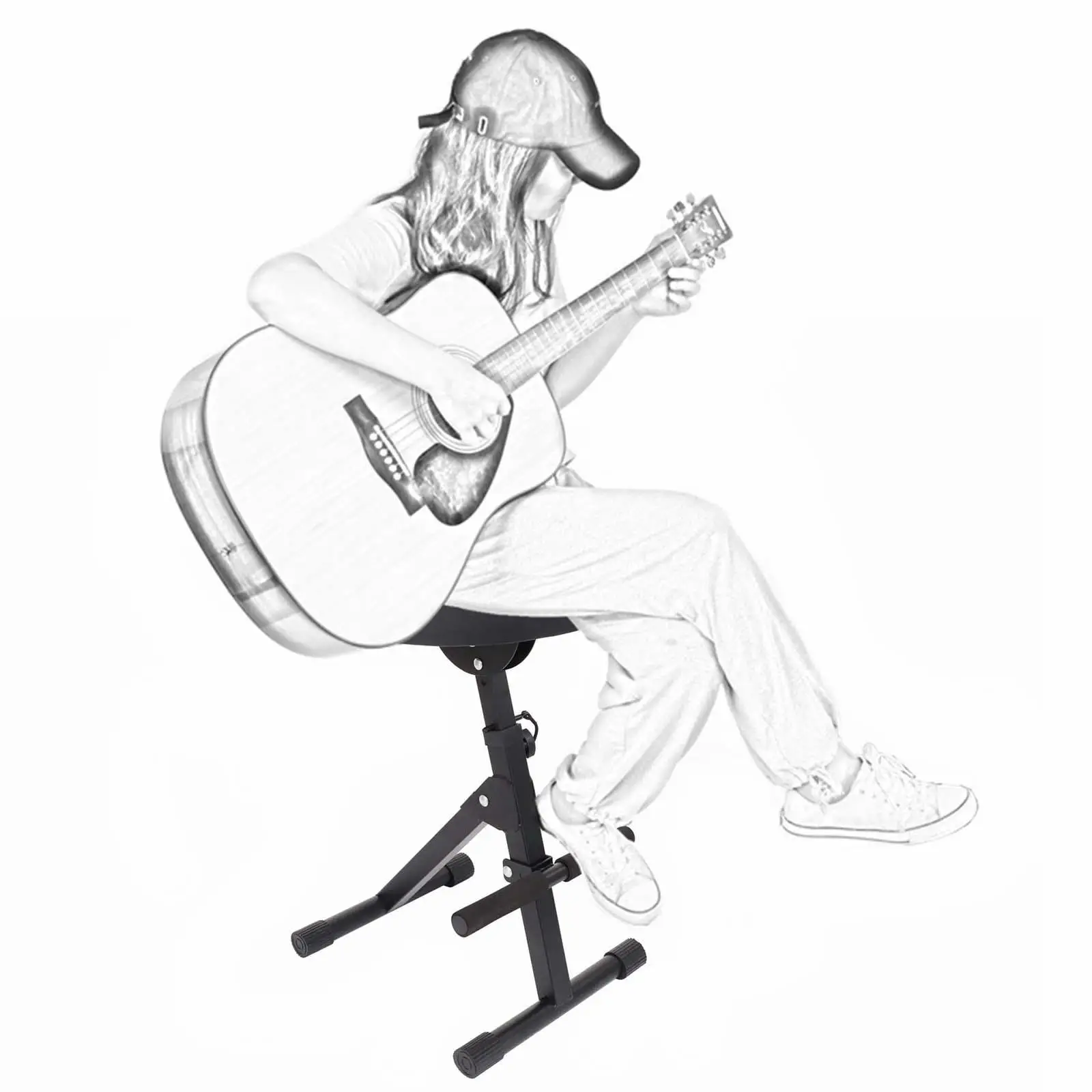 Folding Guitar Chair with Cushion Height Adjustable Padded Stool Music Accessories for Studio Stage Use
Folding Guitar Chair with Cushion Height Adjustable Padded Stool Music Accessories for Studio Stage Use