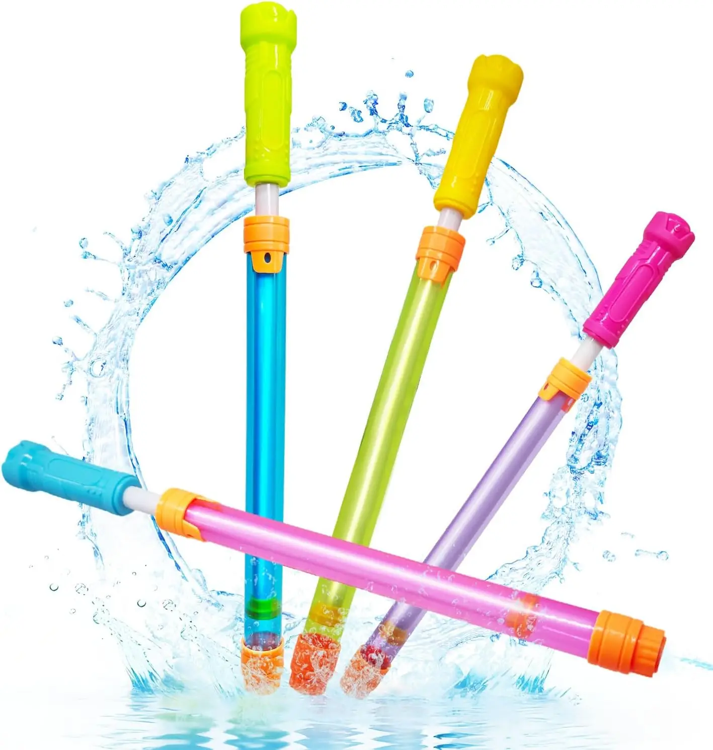 4 Pack Water Guns for Kids, 35ft Range Squirt Toys, Outdoor Summer Fun, Pool Beach Shooter for Boys Girls Adults
4 Pack Water Guns for Kids, 35ft Range Squirt Toys, Outdoor Summer Fun, Pool Beach Shooter for Boys Girls Adults