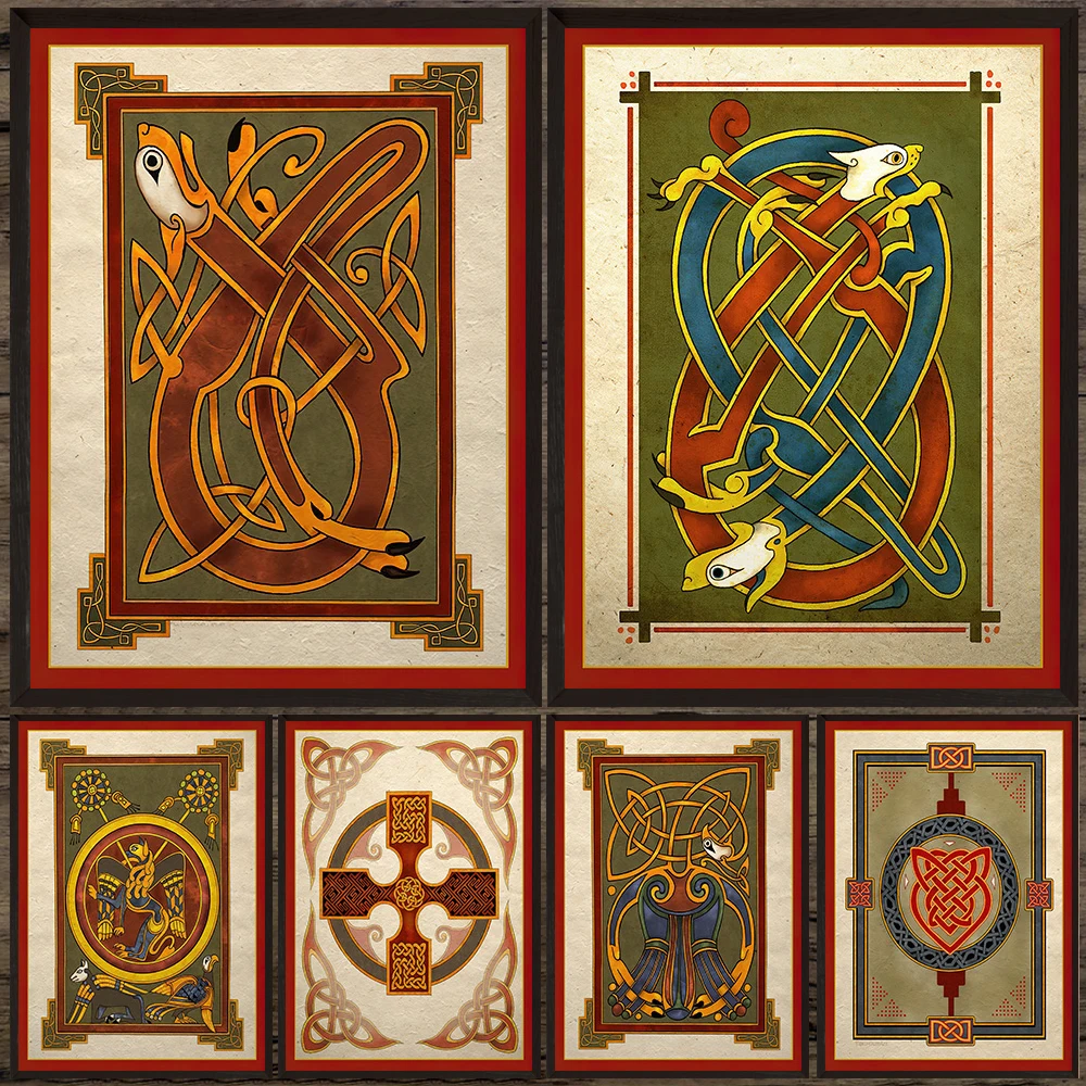 Book Of Kells Celtic Art Poster And Prints,Cat Dog Knot,Lovers Knot,Cross With Knot,Abstrac Wall Art Canvas Painting Home Decor
Book Of Kells Celtic Art Poster And Prints,Cat Dog Knot,Lovers Knot,Cross With Knot,Abstrac Wall Art Canvas Painting Home Decor
