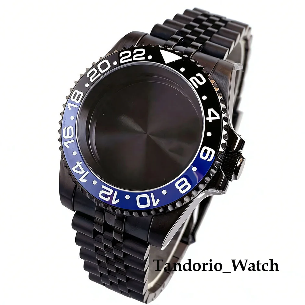Tandorio 40mm 20ATM Black PVD Diver Watch Case For NH34 NH35 ETA2824 PT5000 Miyota 8215 Sapphire Glass Jubilee Bracelet Case
Tandorio 40mm 20ATM Black PVD Diver Watch Case For NH34 NH35 ETA2824 PT5000 Miyota 8215 Sapphire Glass Jubilee Bracelet Case