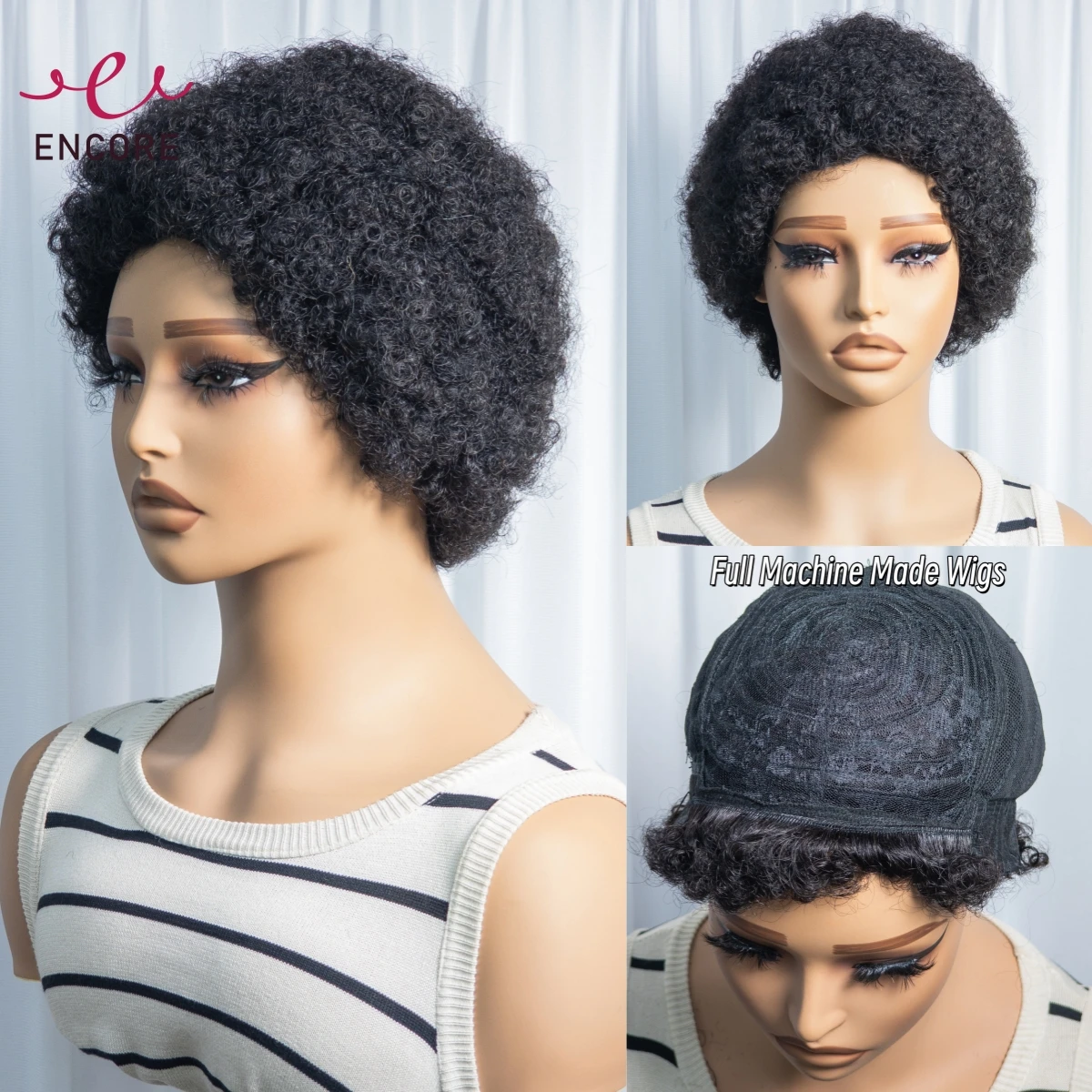 6-8 Inch Afro Kinky Curly Human Hair Wigs Full Machine Made Hair Wigs Short Natural Brazilian Remy Human Hair Wigs 200% Density
6-8 Inch Afro Kinky Curly Human Hair Wigs Full Machine Made Hair Wigs Short Natural Brazilian Remy Human Hair Wigs 200% Density