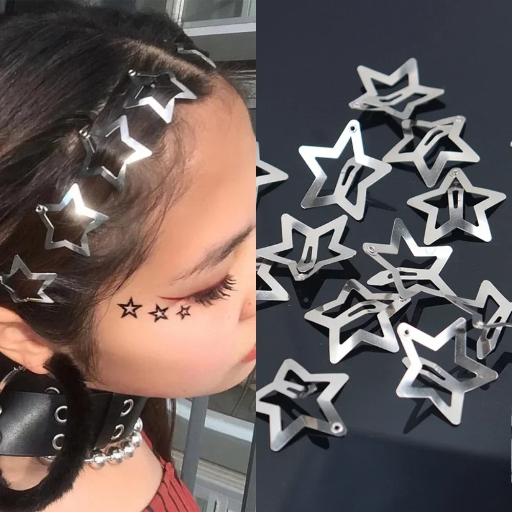 5/10Pcs Star Hair Clips Y2K Snap Hair Barrettes Non Slip Silver Metal Hairpin for Girls Women Hair Accessories Korean Fashion
5/10Pcs Star Hair Clips Y2K Snap Hair Barrettes Non Slip Silver Metal Hairpin for Girls Women Hair Accessories Korean Fashion
