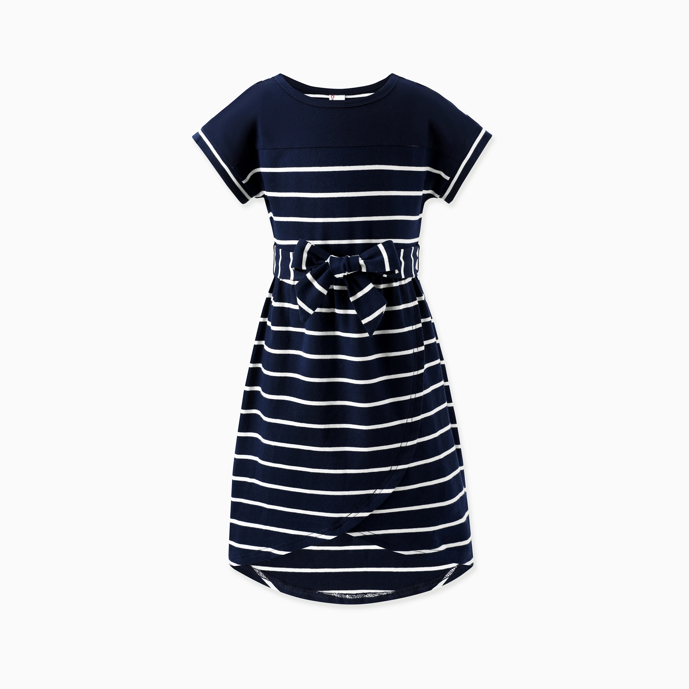 Платье PatPat для девочек в темно-синюю полоску с короткими рукавами и застежкой на талии
Платье PatPat для девочек в темно-синюю полоску с короткими рукавами и застежкой на талии