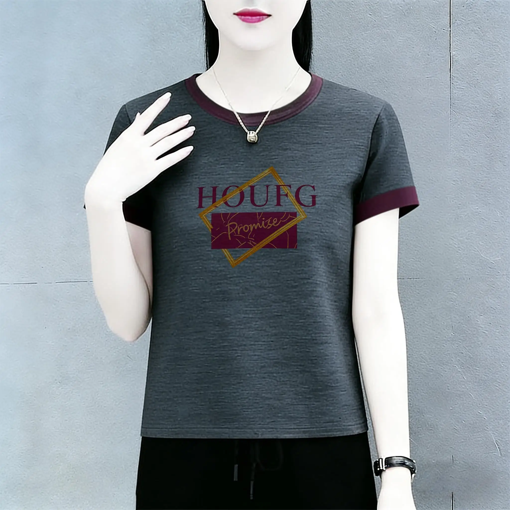 2026 New Fashion Color Block round Neck Short Sleeve T-Shirt Women Slim Fit Base Shirt Casual Breathable Polyester Fiber
2026 New Fashion Color Block round Neck Short Sleeve T-Shirt Women Slim Fit Base Shirt Casual Breathable Polyester Fiber