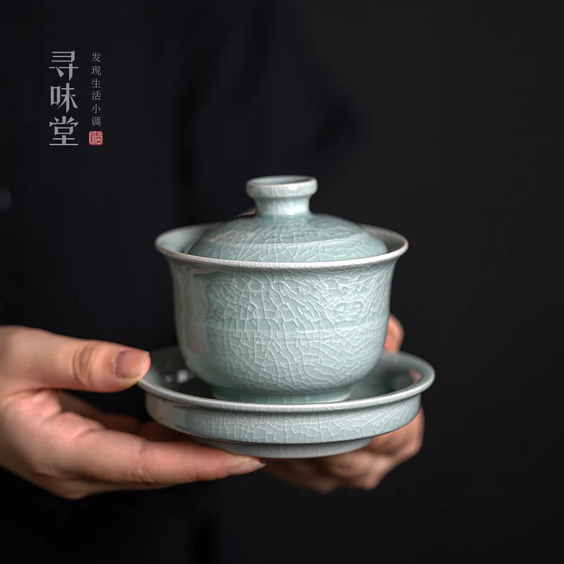 Pink Green Ru Kiln Sancai Cover bowl | high-grade bright glaze open piece Ru porcelain tea bowl Retro Chinese household
Pink Green Ru Kiln Sancai Cover bowl | high-grade bright glaze open piece Ru porcelain tea bowl Retro Chinese household