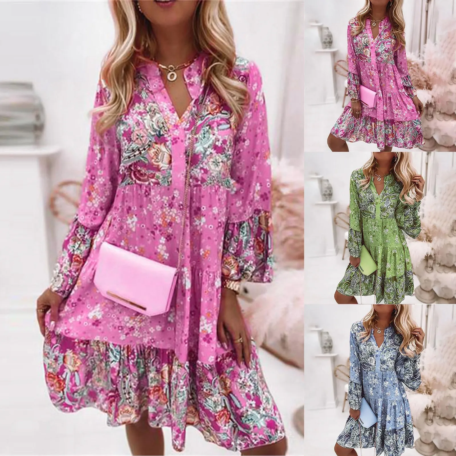 Long Formal Dresses with Pockets Womens Vintage Ethnic Style Printed Tassel Tie Neck Loose Fit Summer Party Dress
Long Formal Dresses with Pockets Womens Vintage Ethnic Style Printed Tassel Tie Neck Loose Fit Summer Party Dress