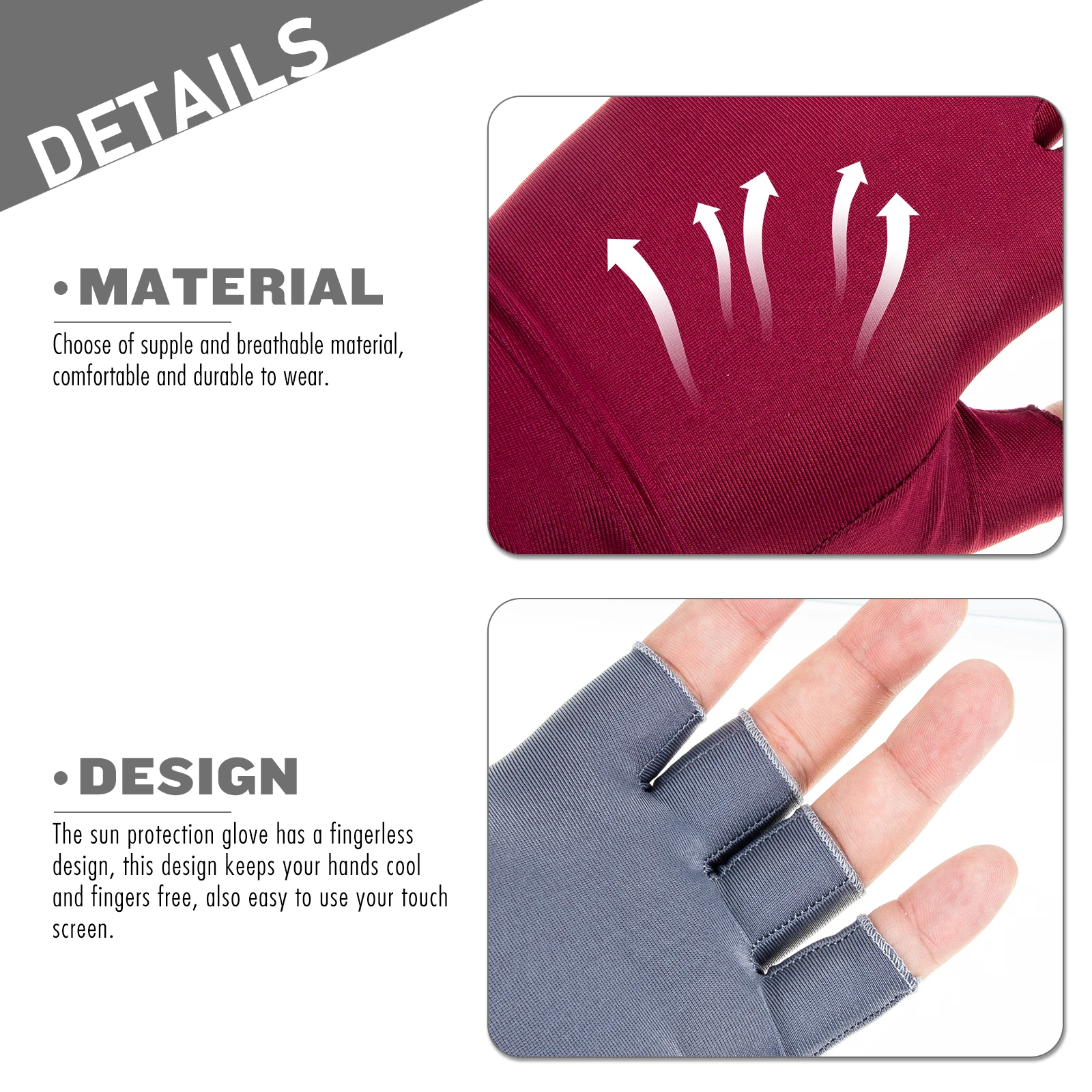 Sun-Proof Finger Gloves for Women Breathable Driving Jogging Cycling Outdoor Half Finger Touch Screen Compatible
Sun-Proof Finger Gloves for Women Breathable Driving Jogging Cycling Outdoor Half Finger Touch Screen Compatible