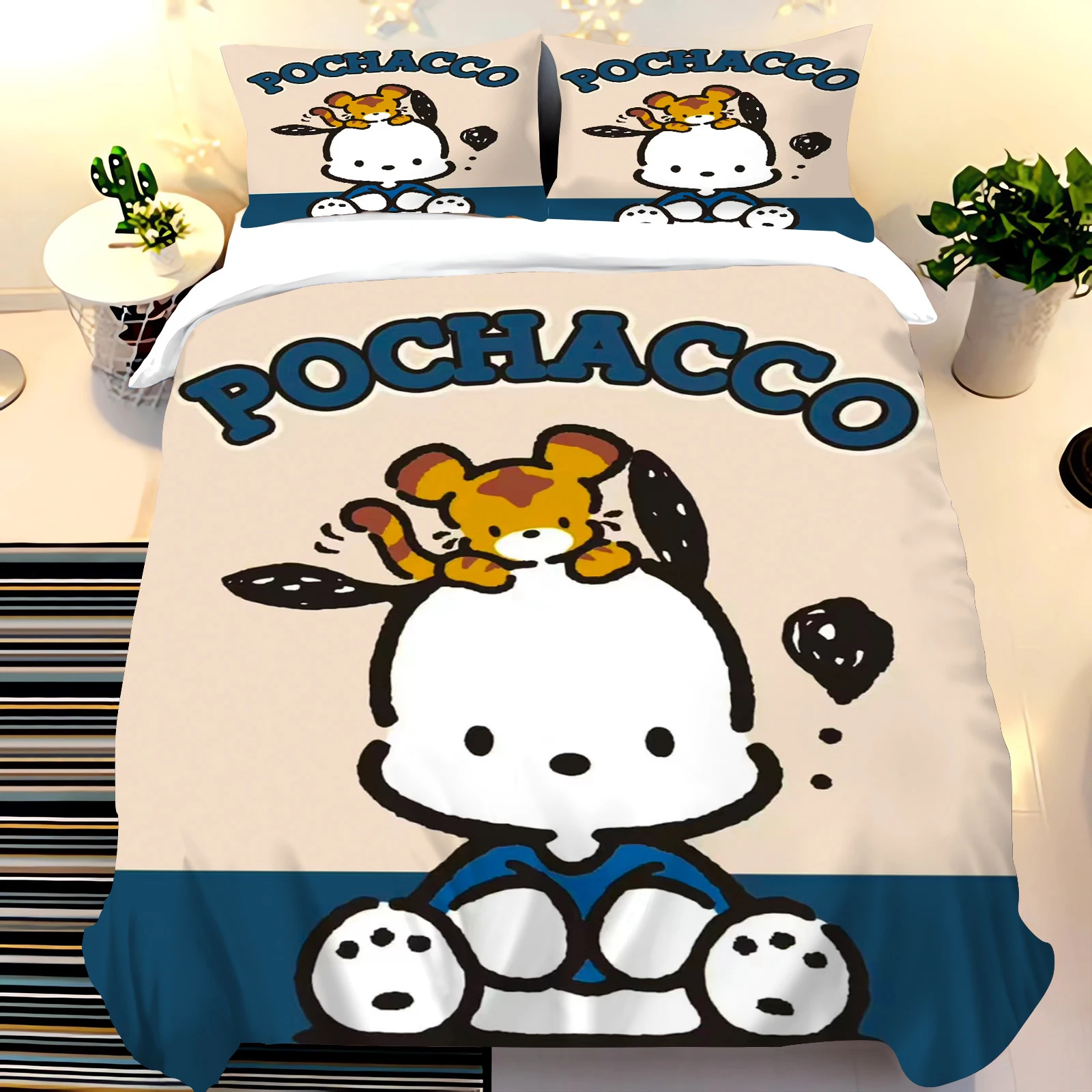 Pochacco мультфильм пододеяльник домашний наволочка комплект для взрослых спальня детское одеяло постельное белье
Pochacco мультфильм пододеяльник домашний наволочка комплект для взрослых спальня детское одеяло постельное белье