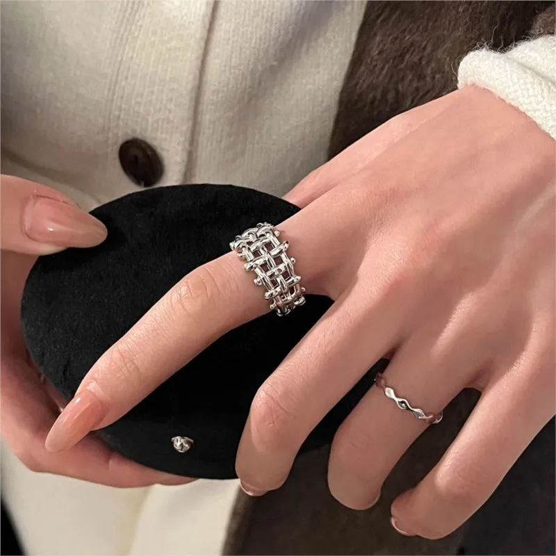 VENTFILLE 925 Sterling Silver Ring for Women Hollow Weave Punk Bohemia Rock Jewelry Gift Dropshipping Wholesale
VENTFILLE 925 Sterling Silver Ring for Women Hollow Weave Punk Bohemia Rock Jewelry Gift Dropshipping Wholesale
