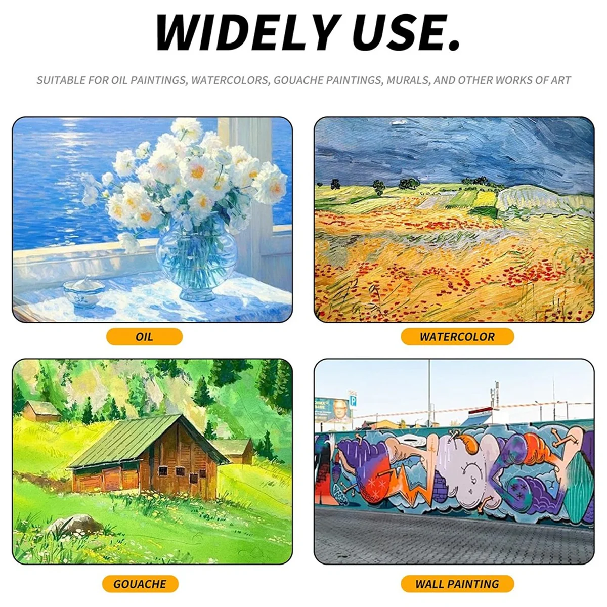 !Buy Now Set of 12 Art Paint Brushes,Various Sizes of Nylon Painting Brushes,with Wooden Handles,Artist Varnish Brush
!Buy Now Set of 12 Art Paint Brushes,Various Sizes of Nylon Painting Brushes,with Wooden Handles,Artist Varnish Brush