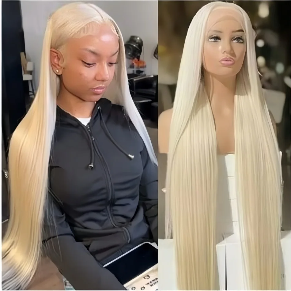 13x4 13x6 HD Transparent Full Lace Frontal Wigs 613 Blonde Colored Straight Human Hair Wig Lace Front Wigs For Women 30 Inches
13x4 13x6 HD Transparent Full Lace Frontal Wigs 613 Blonde Colored Straight Human Hair Wig Lace Front Wigs For Women 30 Inches
