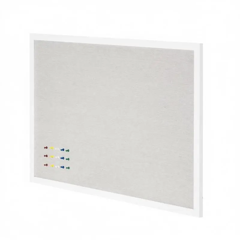 48"x36" White Cork Board with Linen Surface Wall-Mounted Bulletin Board
48"x36" White Cork Board with Linen Surface Wall-Mounted Bulletin Board