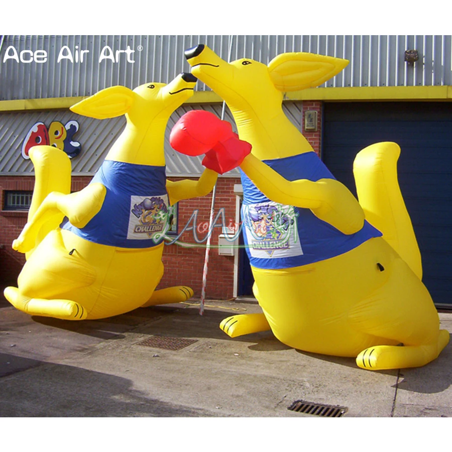 Customized Outdoor Yellow Animal Model Inflatable Kangaroo with Boxing Gloves Logos for Advertising and Event Party
Customized Outdoor Yellow Animal Model Inflatable Kangaroo with Boxing Gloves Logos for Advertising and Event Party