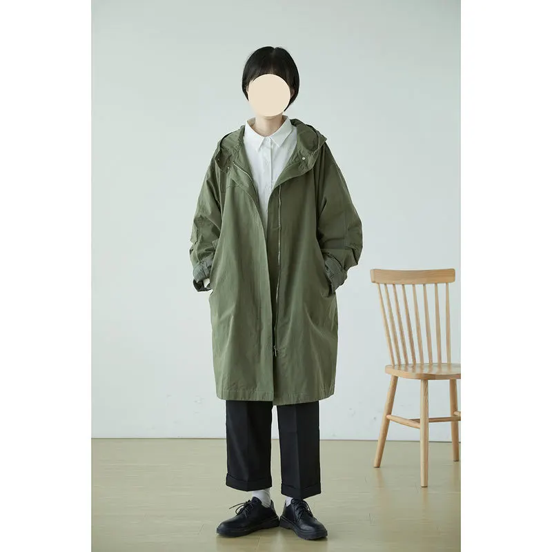 Trench Coat Female Portable Colorblock Literary Outcoat Seasons Brief Mid-Calf Draped Heavy Thickened Fleece Waist-Cinching
Trench Coat Female Portable Colorblock Literary Outcoat Seasons Brief Mid-Calf Draped Heavy Thickened Fleece Waist-Cinching