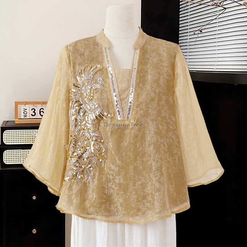 2026new chinese improved retro fashion style summer embroidery chiffon tang suit blouse women yarn patchwork design loose blouse
2026new chinese improved retro fashion style summer embroidery chiffon tang suit blouse women yarn patchwork design loose blouse