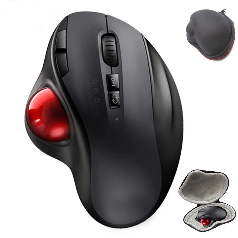 Bluetooth Trackball Mouse with Protective Bag Vertical Professional Drawing Laser Mice Ergonomic Bluetooth&2.4G Wireless Mouse
Bluetooth Trackball Mouse with Protective Bag Vertical Professional Drawing Laser Mice Ergonomic Bluetooth&2.4G Wireless Mouse