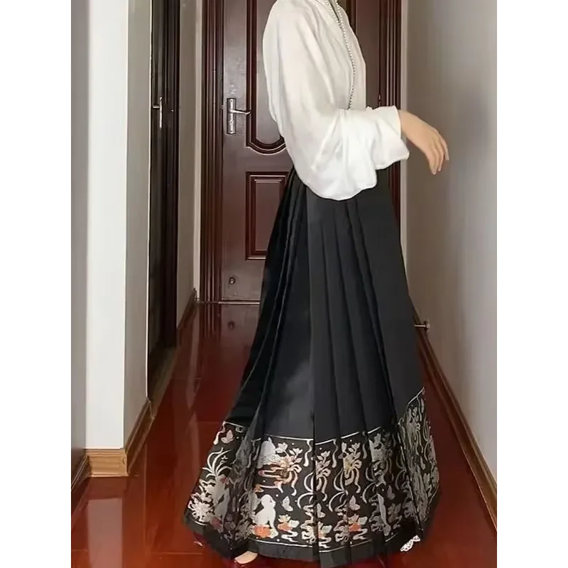 Falda Retro estilo chino, disfraz Косплей la dinastía Ming, estampado cara caballo, Hanfu, nuevo vestido antiguo
Falda Retro estilo chino, disfraz Косплей la dinastía Ming, estampado cara caballo, Hanfu, nuevo vestido antiguo