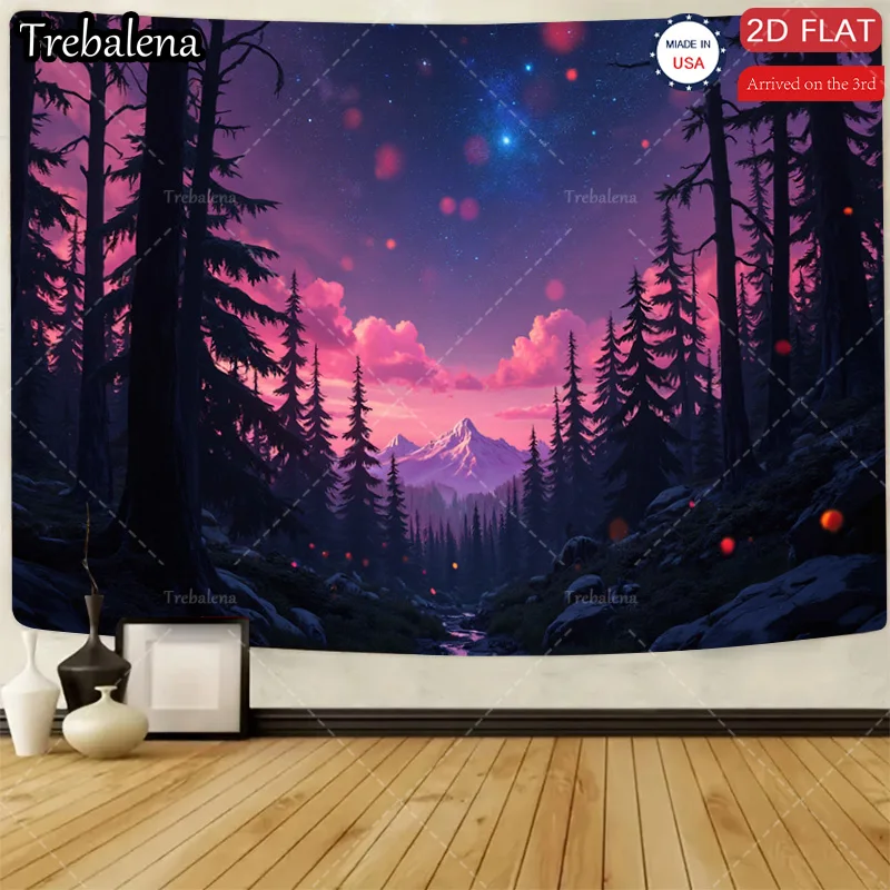 1pc Wall Tapestry Mystic Forest Night Sky Tapestry - Dreamy Mountain Landscape Wall Art
1pc Wall Tapestry Mystic Forest Night Sky Tapestry - Dreamy Mountain Landscape Wall Art