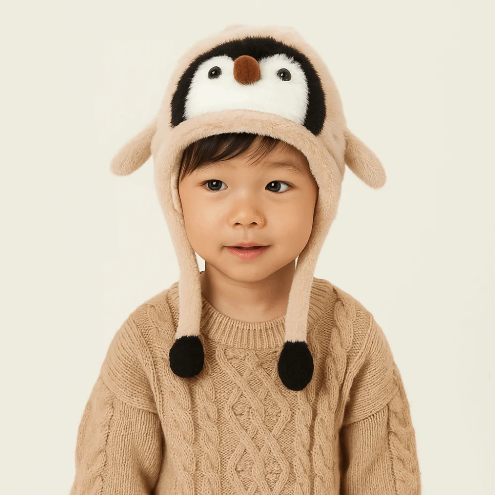 Cute Children's Warm Hat Windproof Breathable Cartoon Penguin Balaclava Hat Pom Pom Ends Thickened Warmth Penguin Hat
Cute Children's Warm Hat Windproof Breathable Cartoon Penguin Balaclava Hat Pom Pom Ends Thickened Warmth Penguin Hat