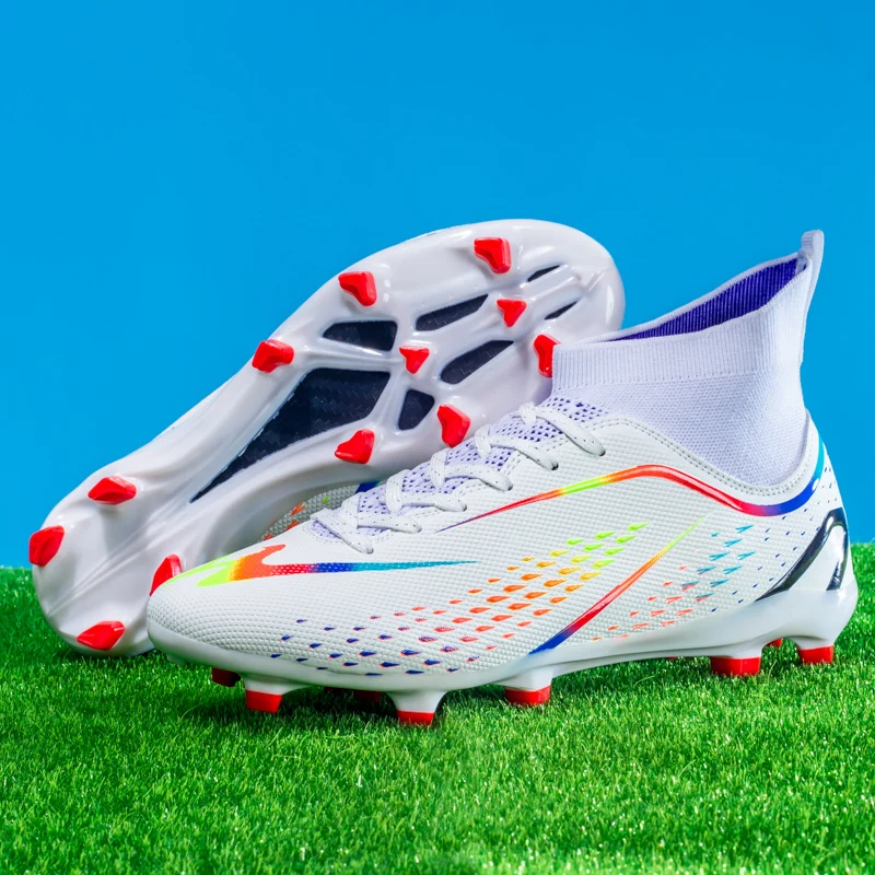 Double star men's football shoes, AG-TF anti slip grip earth shoes, high top midfield ball control football shoes
Double star men's football shoes, AG-TF anti slip grip earth shoes, high top midfield ball control football shoes