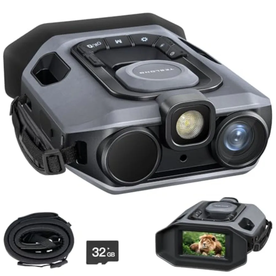 Night Vision Goggles for Adults: Starlight Full Color Binoculars, Black, 3'' Screen with 10X Digital Zoom, 492FT Range, 5000mAh
Night Vision Goggles for Adults: Starlight Full Color Binoculars, Black, 3'' Screen with 10X Digital Zoom, 492FT Range, 5000mAh