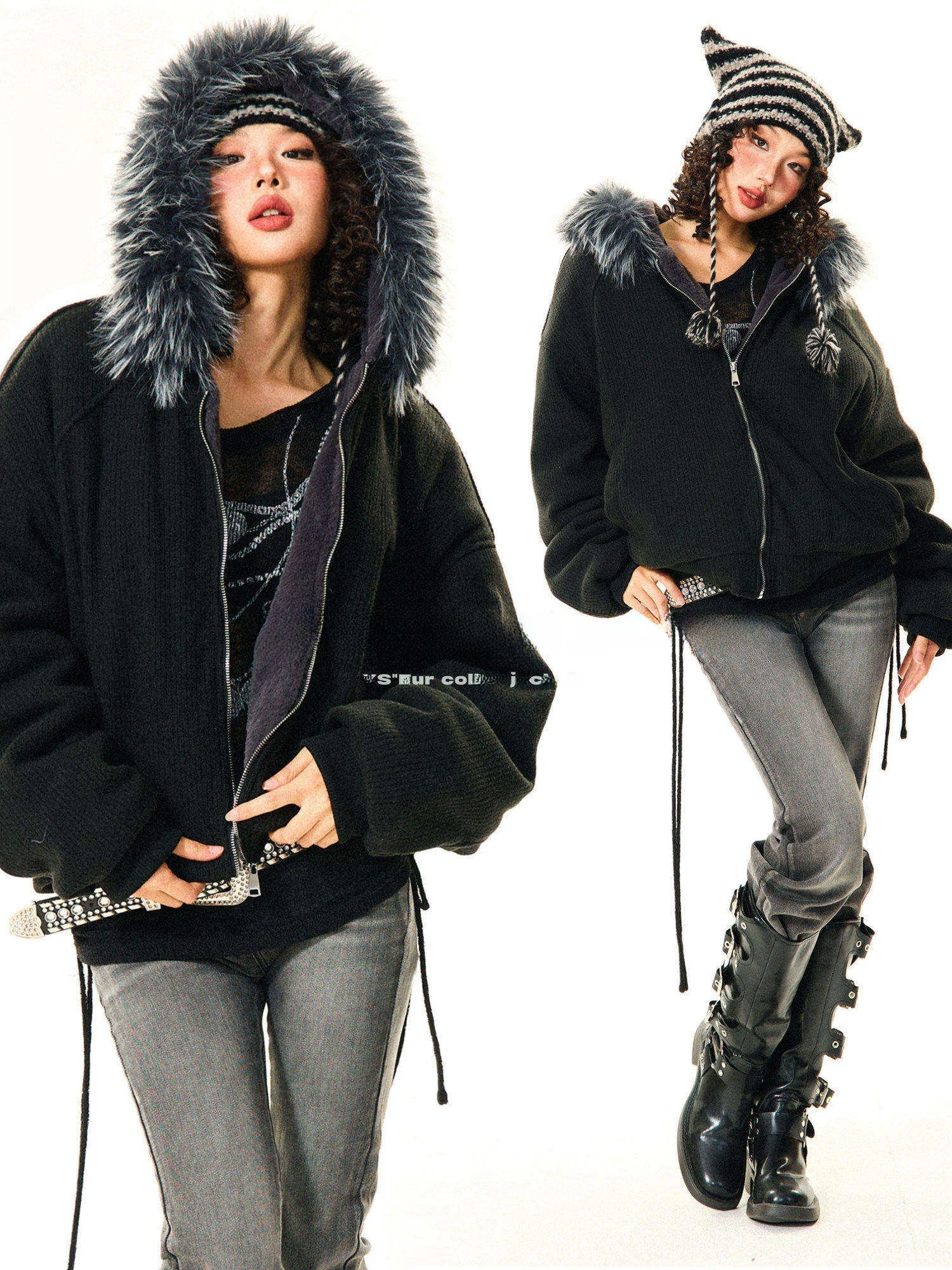Young Stage American Style Thickened Removable Fur Collar Women's Jacket Loose Cotton Coat Warm Winter Outerwear
Young Stage American Style Thickened Removable Fur Collar Women's Jacket Loose Cotton Coat Warm Winter Outerwear