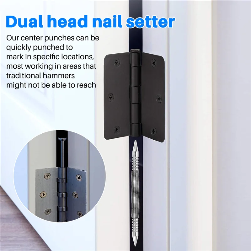 AEE6-3 Pcs Nail Set And Hinge Pin Tool Center Punch Spring Loaded Nail Set For Door 1/32 Inch 1/16 Inch Dual Head, 1/8 Inch
AEE6-3 Pcs Nail Set And Hinge Pin Tool Center Punch Spring Loaded Nail Set For Door 1/32 Inch 1/16 Inch Dual Head, 1/8 Inch