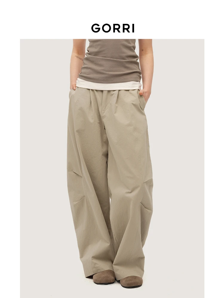 Брюки Gorri весна-лето, плиссированные, повседневные, свободного кроя, в стиле ретро, с эластичным поясом, широкие, фасона «бананы»
Брюки Gorri весна-лето, плиссированные, повседневные, свободного кроя, в стиле ретро, с эластичным поясом, широкие, фасона «бананы»
