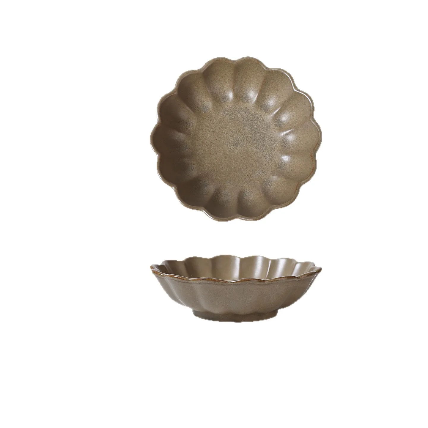 CX Vintage Brown Flower Shaped Bowl Stoneware Salad Dessert Bowl Ramen Bowl
CX Vintage Brown Flower Shaped Bowl Stoneware Salad Dessert Bowl Ramen Bowl