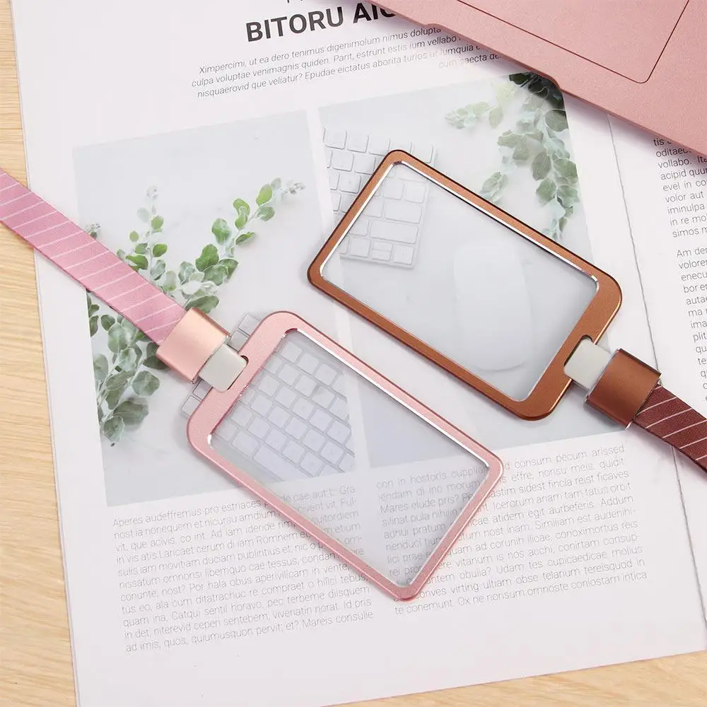 Aluminum Alloy with Lanyards Bus Pass Case Cover School Office Supplies Badge Holder Credit Card Holder ID Card Case
Aluminum Alloy with Lanyards Bus Pass Case Cover School Office Supplies Badge Holder Credit Card Holder ID Card Case