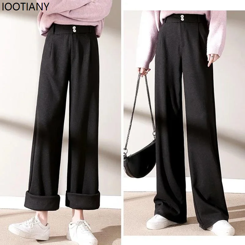 Autumn Comfortable Wool Trousers For Women Slim-fit Straight-leg Trousers Classic Fashionable Thickened High-waisted Trousers
Autumn Comfortable Wool Trousers For Women Slim-fit Straight-leg Trousers Classic Fashionable Thickened High-waisted Trousers