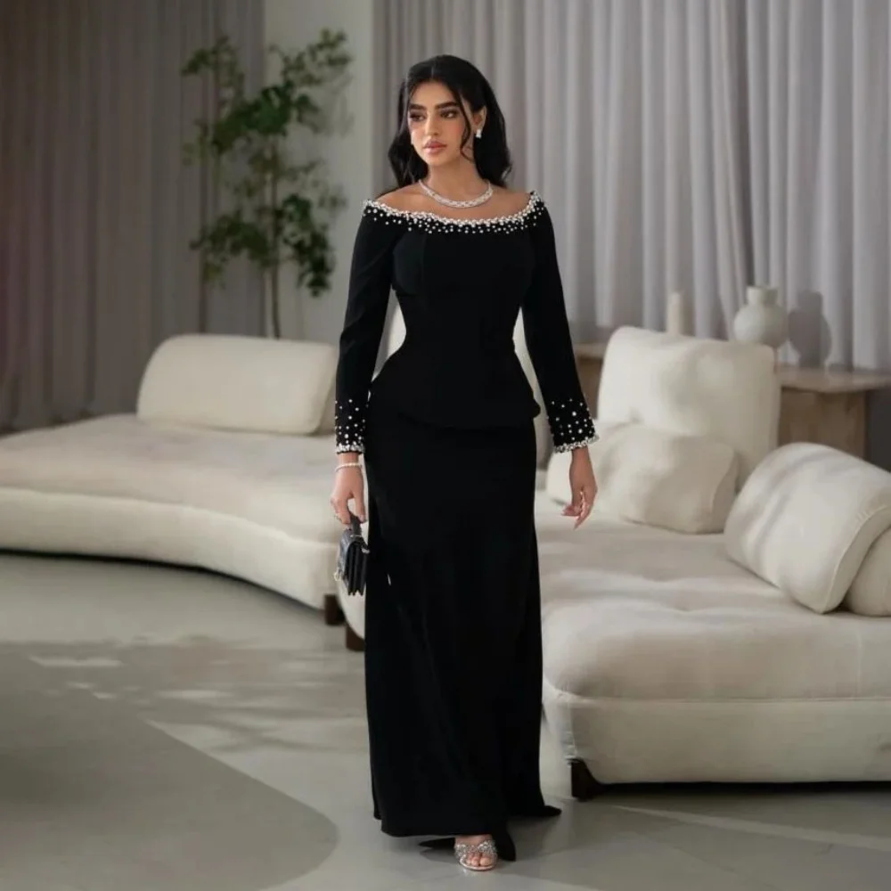 Customized Elegant O Neck Long Sleeve Prom Dress with Beaded Charming A-line Formal Evening Gown for Party Soiree
Customized Elegant O Neck Long Sleeve Prom Dress with Beaded Charming A-line Formal Evening Gown for Party Soiree
