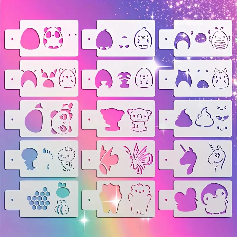15 Pcs Face Painting Templates Stencils Reusable, Children Art Paint Templates, DIY Drawing Stencils, Adult Party Makeup Tool
15 Pcs Face Painting Templates Stencils Reusable, Children Art Paint Templates, DIY Drawing Stencils, Adult Party Makeup Tool