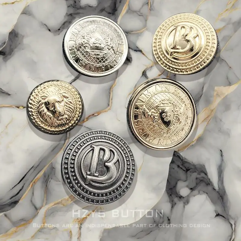 HZYS 6pcs Luxury Design Round Metal Luxury Brand Sewing Button For Clothing Accessory Handmade DIY Material Decoration Buttons
HZYS 6pcs Luxury Design Round Metal Luxury Brand Sewing Button For Clothing Accessory Handmade DIY Material Decoration Buttons