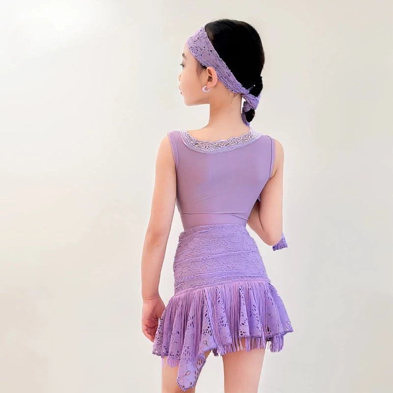 Girls Purple Latin Dance Dress Kids Ballroom Practice Costume Children's Cha-cha Tango Waltz Performance Dancewear Set
Girls Purple Latin Dance Dress Kids Ballroom Practice Costume Children's Cha-cha Tango Waltz Performance Dancewear Set