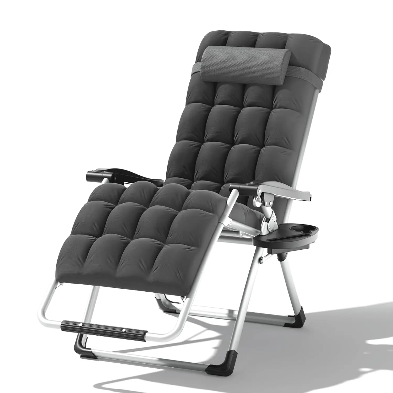 Стул с нулевой гравитацией, портативный уличный стул, кресло для отдыха на патио с регулируемой подушкой и подносами-подстаканниками
Стул с нулевой гравитацией, портативный уличный стул, кресло для отдыха на патио с регулируемой подушкой и подносами-подстаканниками