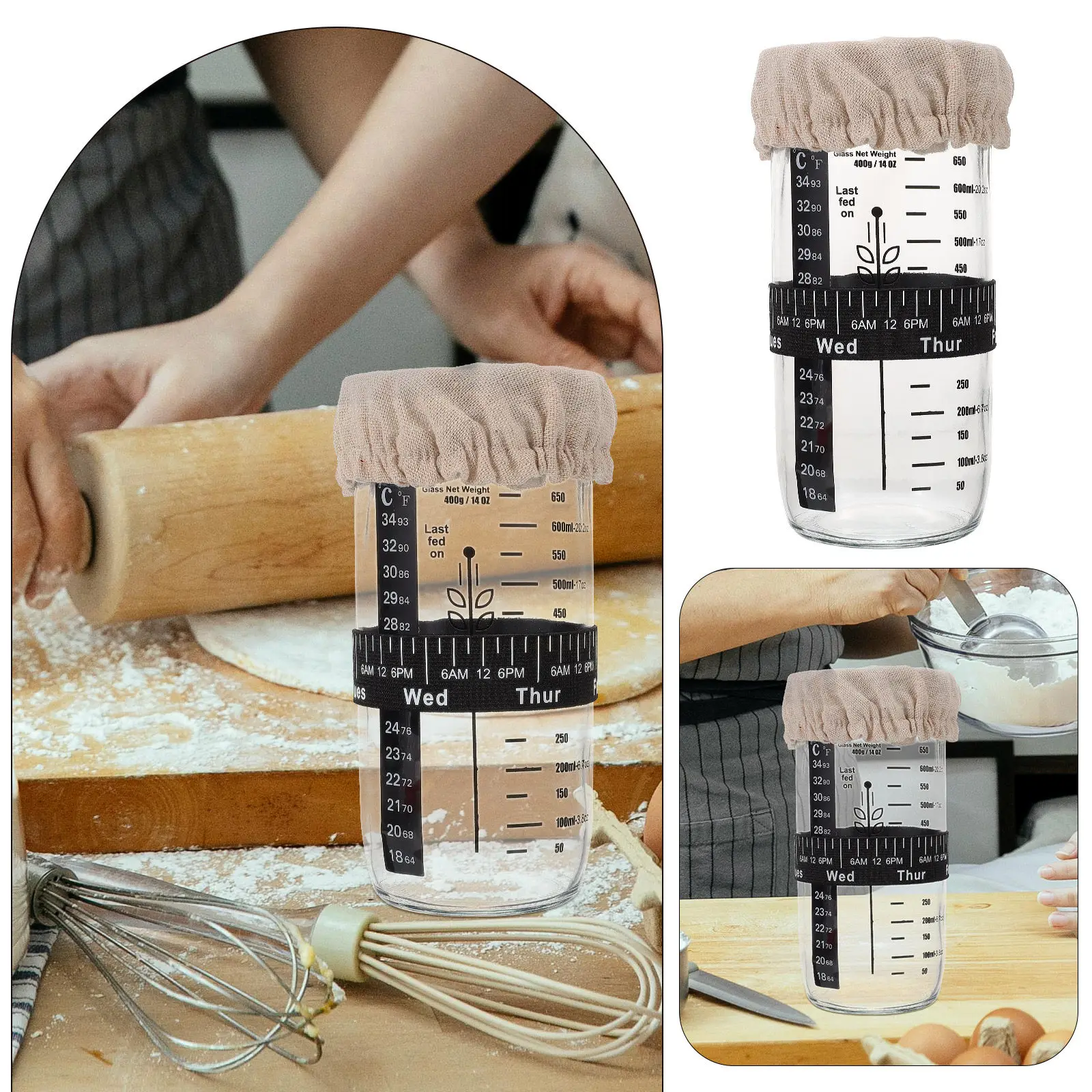 2Set Large Glass Sourdough Starter Jar Sealed Storage Container for Fermenting Dough Bread Proofing Kitchen Tool
2Set Large Glass Sourdough Starter Jar Sealed Storage Container for Fermenting Dough Bread Proofing Kitchen Tool