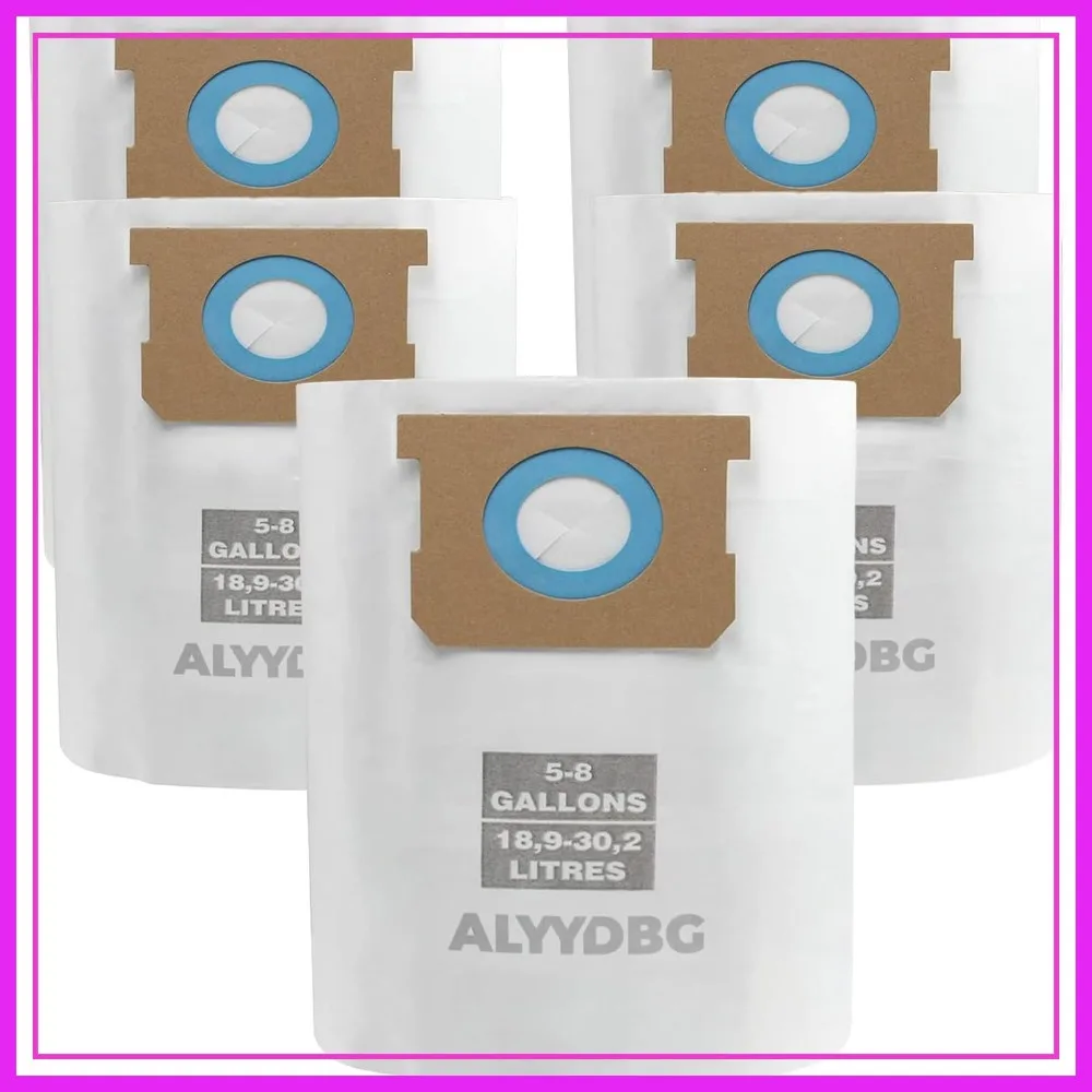 Universal 2-1/2" Port 5-8 Gallon Vacuum Bags, High-Efficiency Disposable Filter Bags, 5 Pack
Universal 2-1/2" Port 5-8 Gallon Vacuum Bags, High-Efficiency Disposable Filter Bags, 5 Pack