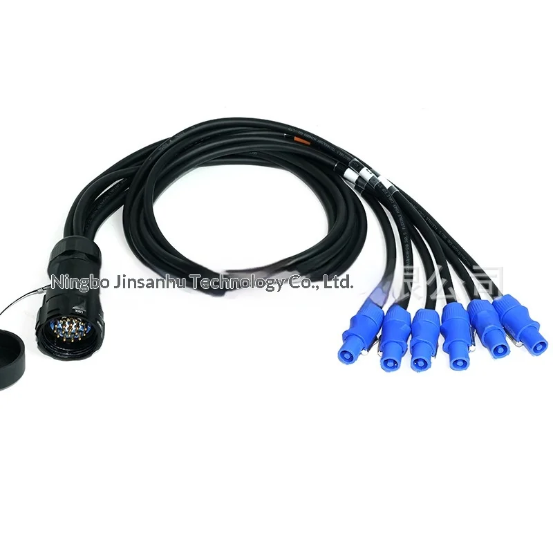 Socapex 19-pin Loose-End Power Cable 6*Powercon Blue Power Connector One-to-Six Stage Lighting 250V PVC Jacket
Socapex 19-pin Loose-End Power Cable 6*Powercon Blue Power Connector One-to-Six Stage Lighting 250V PVC Jacket
