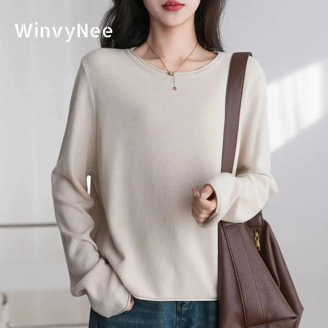 Cotton Long Sleeve O-Neck Pullover Solid Casual Warm Outerwear Knitwear Top Autumn Winter Women Clothing A1572004
Cotton Long Sleeve O-Neck Pullover Solid Casual Warm Outerwear Knitwear Top Autumn Winter Women Clothing A1572004