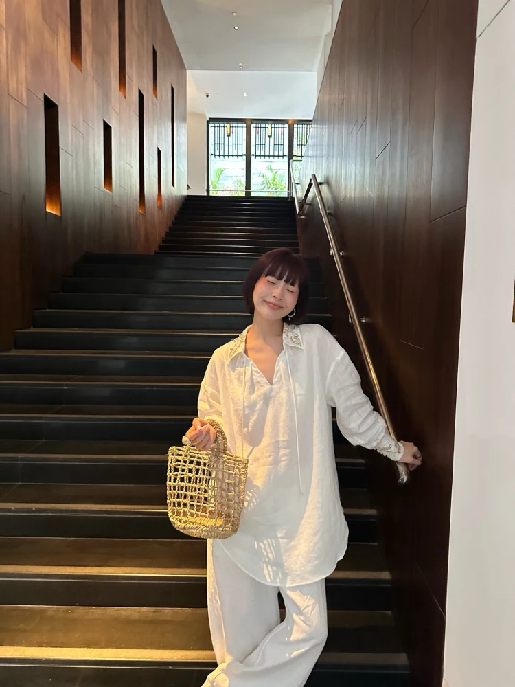 Monkey Studio Linen Sun Protection Heavy Embroidery Casual Loose Long Sleeve Shirt Breathable Lightweight Comfortable Women's...
Monkey Studio Linen Sun Protection Heavy Embroidery Casual Loose Long Sleeve Shirt Breathable Lightweight Comfortable Women's...