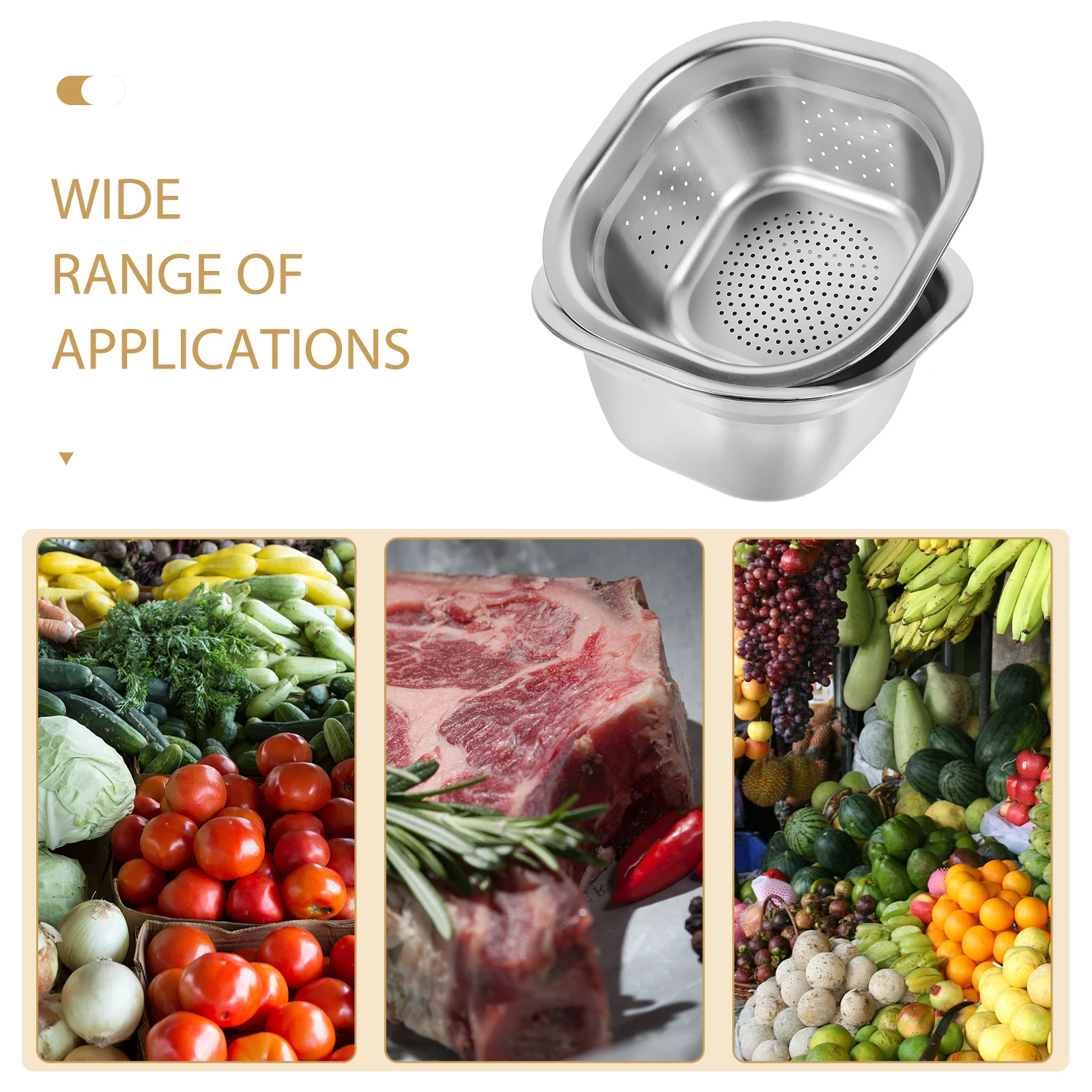 1Set 21Cm Mesh Strainer Basket Drainer Stainless Steel Colander for Food Washing Rice Cleaner Kitchen Gadget Household Drain
1Set 21Cm Mesh Strainer Basket Drainer Stainless Steel Colander for Food Washing Rice Cleaner Kitchen Gadget Household Drain