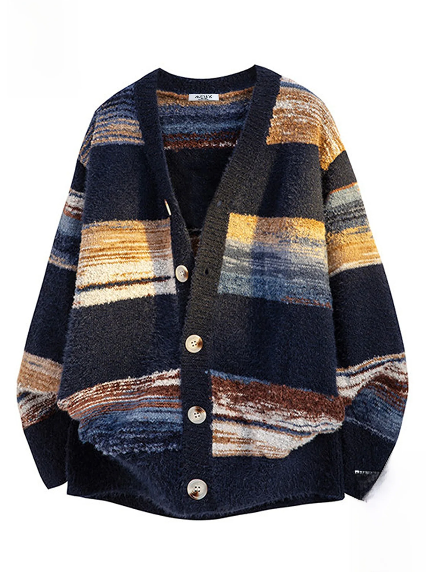 Мужской зимний кардиган Paul Frank в стиле ретро с полосками, повседневный, теплый, удобный, с длинными рукавами, V-образным вырезом
Мужской зимний кардиган Paul Frank в стиле ретро с полосками, повседневный, теплый, удобный, с длинными рукавами, V-образным вырезом