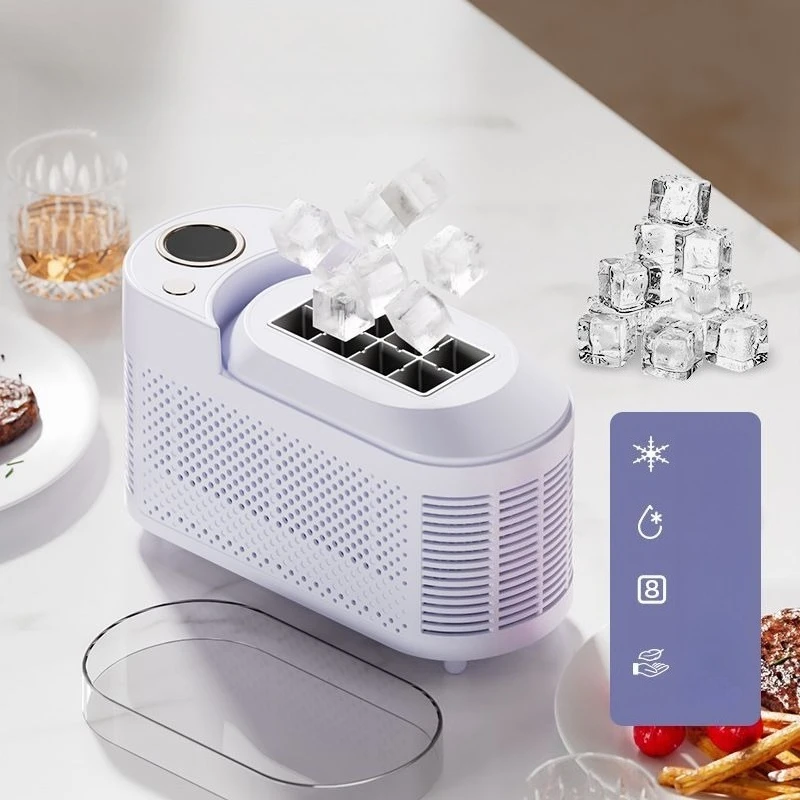Dual Power Ice Maker 8 Cubes/15 Mins Portable Car & Home Mini Ice Machine Desktop Ice Cube Maker for Travel Camping Office
Dual Power Ice Maker 8 Cubes/15 Mins Portable Car & Home Mini Ice Machine Desktop Ice Cube Maker for Travel Camping Office